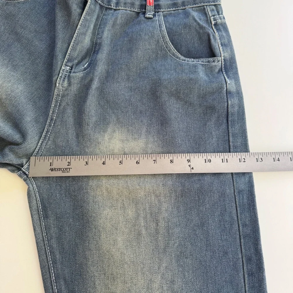 Y2K JNCO Graffiti Collection Jeans Mens 33x29 Blue Vintage Wide Leg Baggy Denim